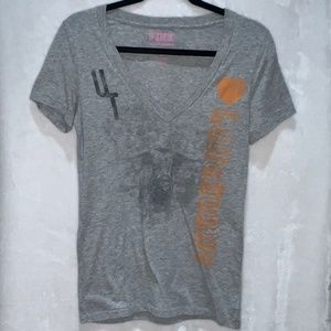 PINK Victoria's Secret Collegiate Collection Gray UT Longhorns Shirt (Size S)